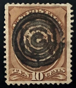 US 1882 #209 Thomas Jefferson 10c Brown w/WOW SON Cancel VF-XF Used - Picture 1 of 3