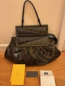 Vintage Fendi Zucca Handtasche mit Quittung & Echtheitskarte - Bild 1 von 10