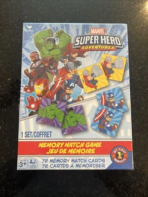 MARVEL Super Hero Adventures Memory Match Game 72 Cards Kids Educational NEW - Image 1 of 2