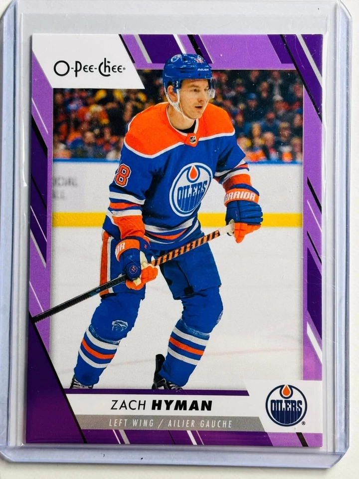 2023-24 O-Pee-Chee Purple #168 Zach Hyman /49 Edmonton Oilers - Image 1 of 1
