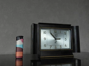 old CLOCK ALARM jaz Art Deco old antique bakelite antique chrome VINTAGE - Picture 1 of 9