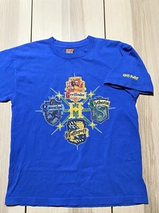 Vintage 2001 Harry Potter House of Hogwarts School Flags Shirt - Picture 1 of 7