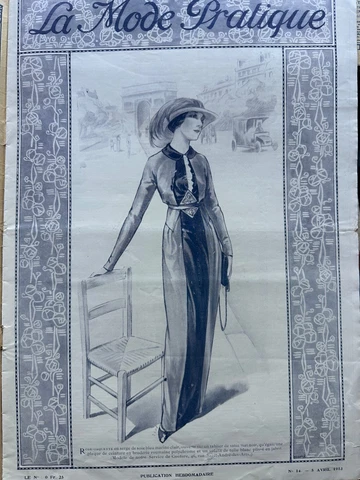 Rare Antique April 5, 1913 Women’s &children's clothing patterns and magazine Cover