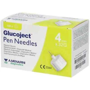 Glucoject Pen Needles 4mm x 32G A.Menarini Diagnostics 100 Aghi