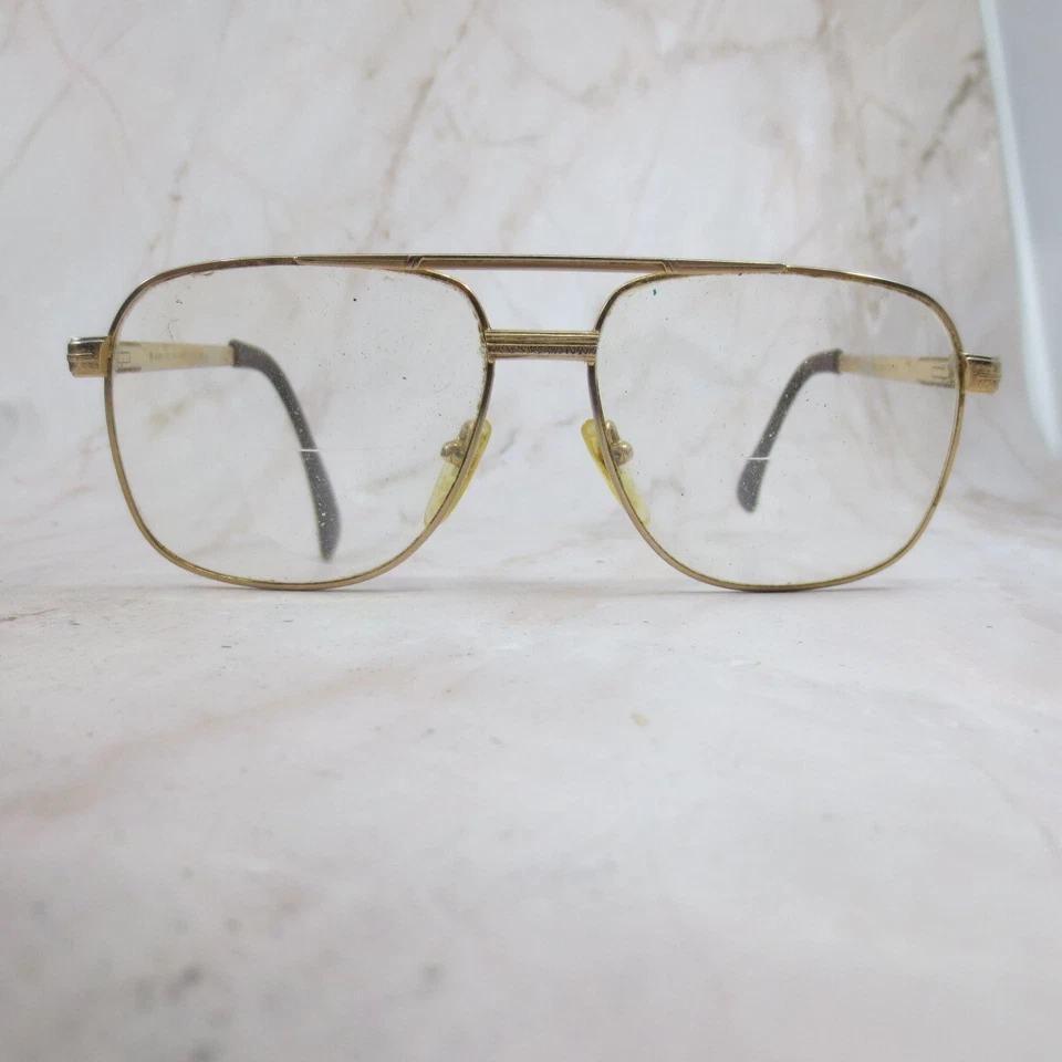 Marco de gafas Flexon 38283-20KGP para hombre dorado pulido borde completo cuadrado 58-16 Foto 1 de 4