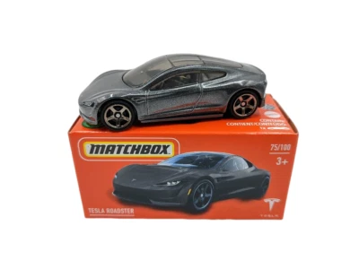 Matchbox 1/64 Tesla Roadster EV Metal Diecast Car Model Toy - Image 1 of 4