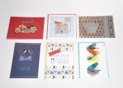 (6) Papyrus Lot Dad Greeting Cards Father's Day  Christmas Sealed New - Image 1 of 4
