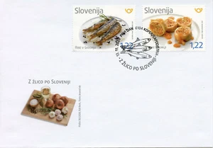 Slovenia Gastronomy Stamps 2020 FDC Fish Istrian Struklji Cultures 2v Set - Picture 1 of 1