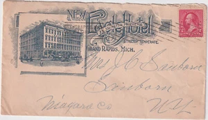 Grand Rapids Mich blue front illus advt New Eagle Hotel (Kent Co) (b142) - Picture 1 of 1
