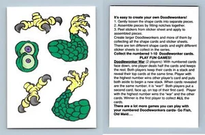 Green Chicken Reptile - Create Your Own Doodlewonkers 1996 IMT Inc. Sticker - Picture 1 of 1