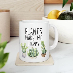 Tazza caffè cactus piante mi rendono felice amanti succulenta tazza da tè amante delle piante - Foto 1 di 11