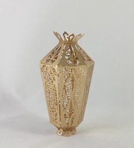 Lanterna in filigrana placcata oro 24k Reed & Barton ornamento - Foto 1 di 11