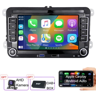 RACRDO Für VW Golf Passat Touran Polo Tiguan DAB+ 7" Autoradio Carplay GPS Wifi Player