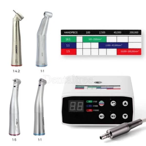 Dental Brushless LED Electric Micro Motor/1:5/1:1/1:4.2 Contra Angle Handpiece - Picture 1 of 71