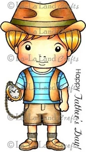 Neu La La Land Crafts FEDORA HUT LUKA klammernder Gummistempel Junge Uhr Vatertag - Bild 1 von 1