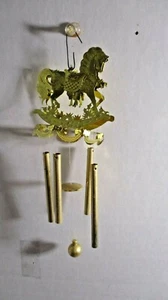  Carillón de viento de caballo carrusel acabado dorado adorno de Navidad - Imagen 1 de 3