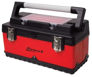 Homak Metal and Plastic Hand Carry Toolbox with Aluminum Handle, Red, 20 Inches - Picture 1 of 1