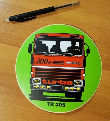 Autocollant RENAULT BERLIET TR305 CAMION TRUCK VINTAGE turbo TR 305 sticker 80’s - Photo 1/2