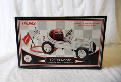 LENNOX AUTHENTIC 1/6 "1920'S RACER" DIE CAST PEDAL CAR BANK   NIB - Image 1 of 4
