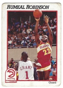1991-92 NBA Hoops Basketball #5 Rumeal Robinson Atlanta Hawks UER - Picture 1 of 2