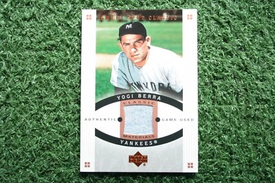 Memorabilia clásica Yogi Berra 2005 Upper Deck Sweet Spot #CM-YB pantalones usados en juegos Foto 1 de 2