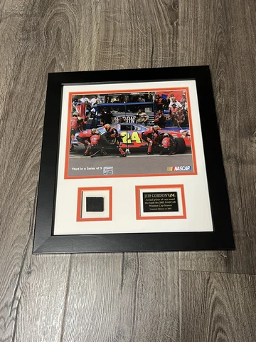 Jeff Gordon  Nascar Framed Shadowbox Limited Edition Tire Piece Winston Cup 2002 Cover
