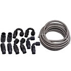 AN8 8AN 6M 20 Feet Stainless steel PTFE Fuel Hose &amp; Hose End Adapter Kit new