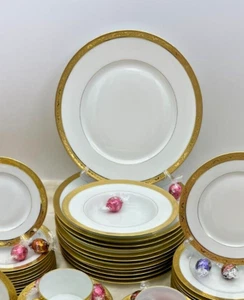 Raynaud Limoges Ceralene AMBASSADOR GOLD 10 3/4" Dinner Plate (2 available) - Picture 1 of 14