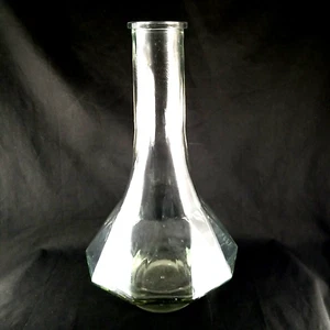 "Decantador de vidrio transparente vintage Y & L 13" de alto ""Botella Genie" - Imagen 1 de 6