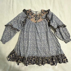 Louise Misha 12Y Kleid Blumenmuster Laura Mehrfarbig Langarm Rüschen - Bild 1 von 17