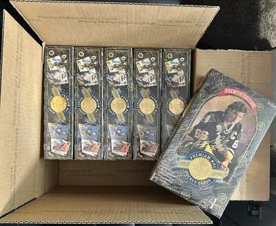 Lote de 6 cajas selladas de fábrica Leaf Premier Edition NHL Hockey Series 1 1993-94 Foto 1 de 2