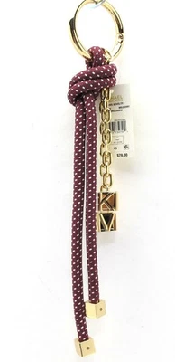 NUEVO MICHAEL KORS CHARM Novedad Cordón Moteado Morera 2" Anillo Oro Liberación Rápida Foto 1 de 4