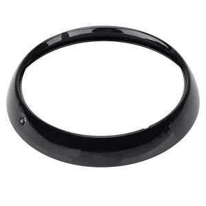 7" Metal Negro Faro Luz Bisel Faro Decoración Borde Anillo Cubierta para... - Imagen 1 de 6