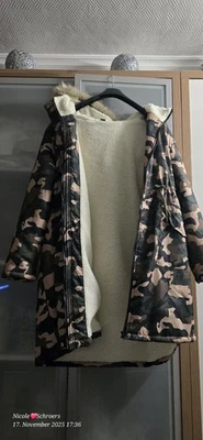 Shein Mantel/Parker Neu Gr.4XL Teddyfutter Damen Camouflage Jacke - Bild 1 von 2