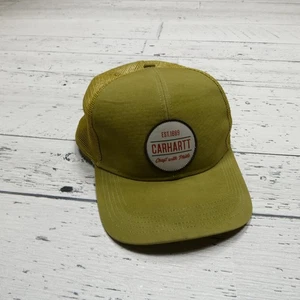 Carhartt Mütze Cap Snap Back Olivgrün Mesh Trucker Patch Workwear Canvas Herren - Bild 1 von 7