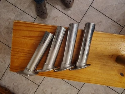 Juego de 4 soportes de varilla de acero inoxidable de montaje empotrado de 30 grados Foto 1 de 2