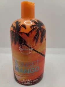Temptations SUNSET MANGO 3 in 1 Body Wash  Shampoo Bubble Bath & Body Lotion - Picture 1 of 1