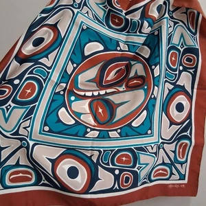 Vintage Jocelyne Mauge Tribal Southwestern Schal 30 Zoll Kunst zu tragen - Bild 1 von 7