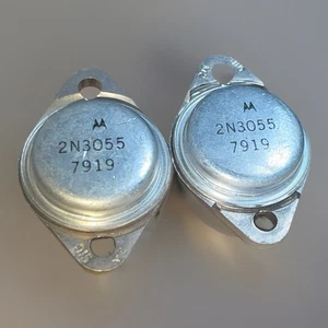 1 Paar *Original* NOS MOTOROLA 2N3055 – NPN Leistungstransistor TO‑3 Vintage JLH - Bild 1 von 3
