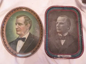 Storico Wm McKinley e ovale W.J. Vassoi da portata Bryan - Foto 1 di 9