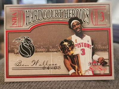 2004-05 Ben Wallace Fleer Sweet Sigs Hardcourt Heroics #4HH HOF - Imagem 1 de 2
