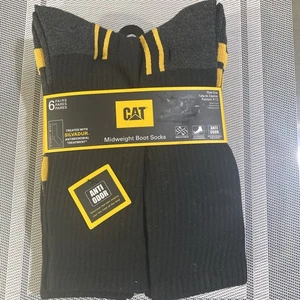Crew-Herrensocken mittelschwer Stiefelpolster 6er-Pack SCHWARZ Schuhgröße 8-12 Raupe - Bild 1 von 3
