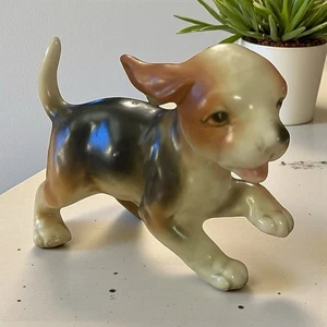 VTG Beagle Puppy Porcelain Figurine Made In Japan 4”x3” - Foto 1 di 7