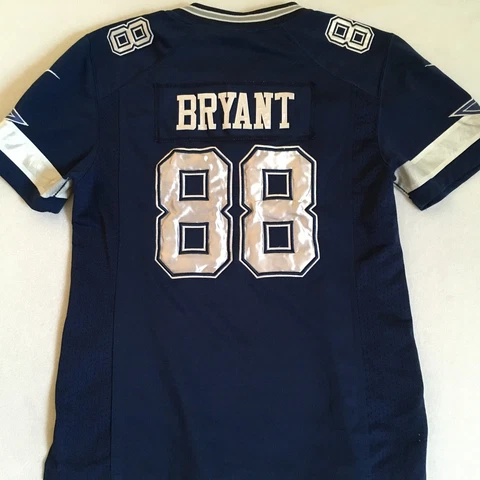 Nike On Field Dallas Cowboys Blue Dez Bryant #88 Youth NFL Sewn Jersey Size XL Cover