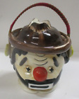 Lipper And Mann Clown Face Cookie Jar With Lid And Handle