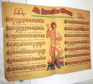 McFavorite Clown Ronald McDonald’s New Theme Song 1974 McFriendliest Place Music - Picture 1 of 6