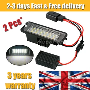 2x LED Number License Plate Light Lamp For VW GOLF MK4 MK5 MK6 MK7 Seat Polo UK - Picture 1 of 8