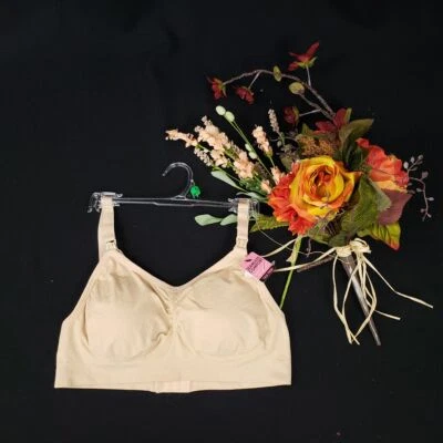 Sujetador Bralette LAMAZE Sin Costuras Beige Cómodo Enfermería Maternidad Grande Foto 1 de 4