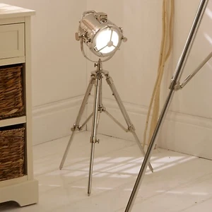 Marine Tripod Table Lamp Retro Metal Searchlight Vintage Accent Living Room Lamp - Picture 1 of 14