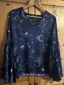 M&S Limited Edition Space Blouse Size 14 Silky Feel - Picture 1 of 6